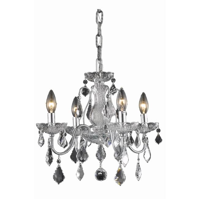 Elegant Lighting Calista 4 Light 17" Wide Taper Candle Chandelier