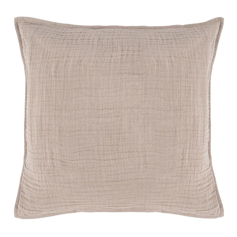 Villa by Classic Home Camille Linen Sham - Euro Square - Natural