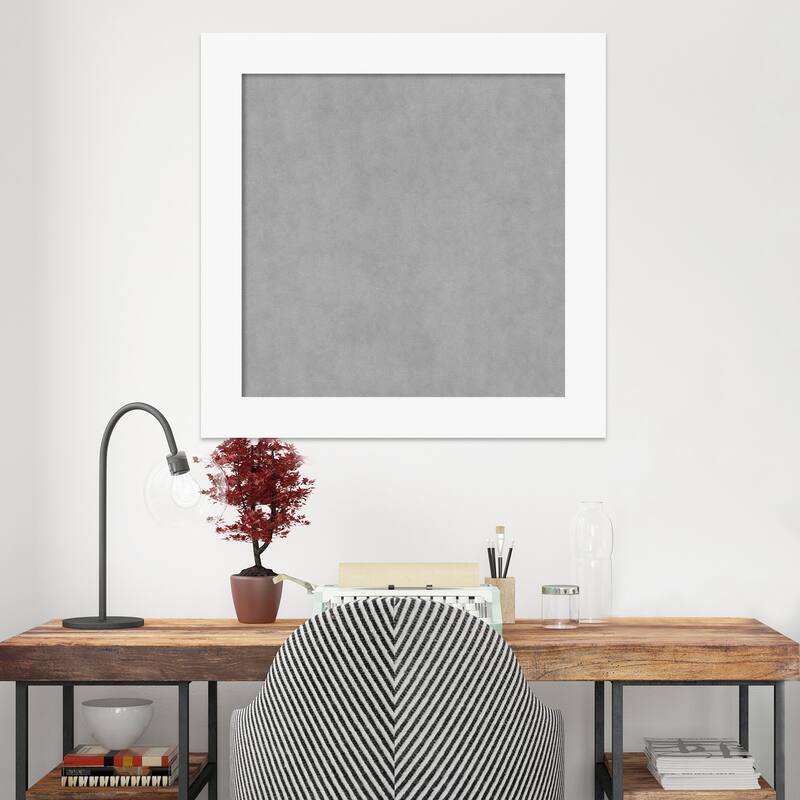 Amanti Art Basic White Framed Magnetic Board