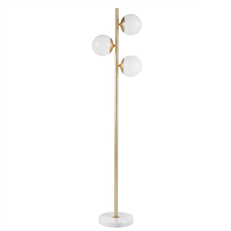 3-Globe Light Floor Lamp with Marble Base for living room,bedroom,and dining room