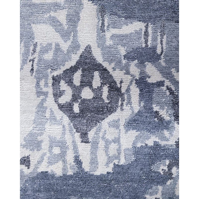 Modern One-of-a-Kind Hand-Knotted Area Rug - Ivory, 9' 3" x 12' 3" - 9' 3" x 12' 3"