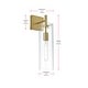 preview thumbnail 8 of 10, Elegant Lighting LD2362 Savant 18" Tall Bathroom Sconce