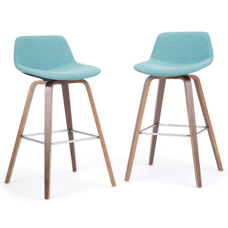 WYNDENHALL Cacey Mid Century Modern Bentwood Counter Height Stool (Set of 2) - 20.7'' x 21.1'' x 36.6