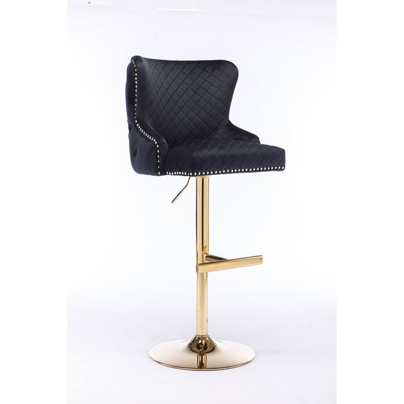 Hengming Velvet Bar Chair Stool One-Piece Set