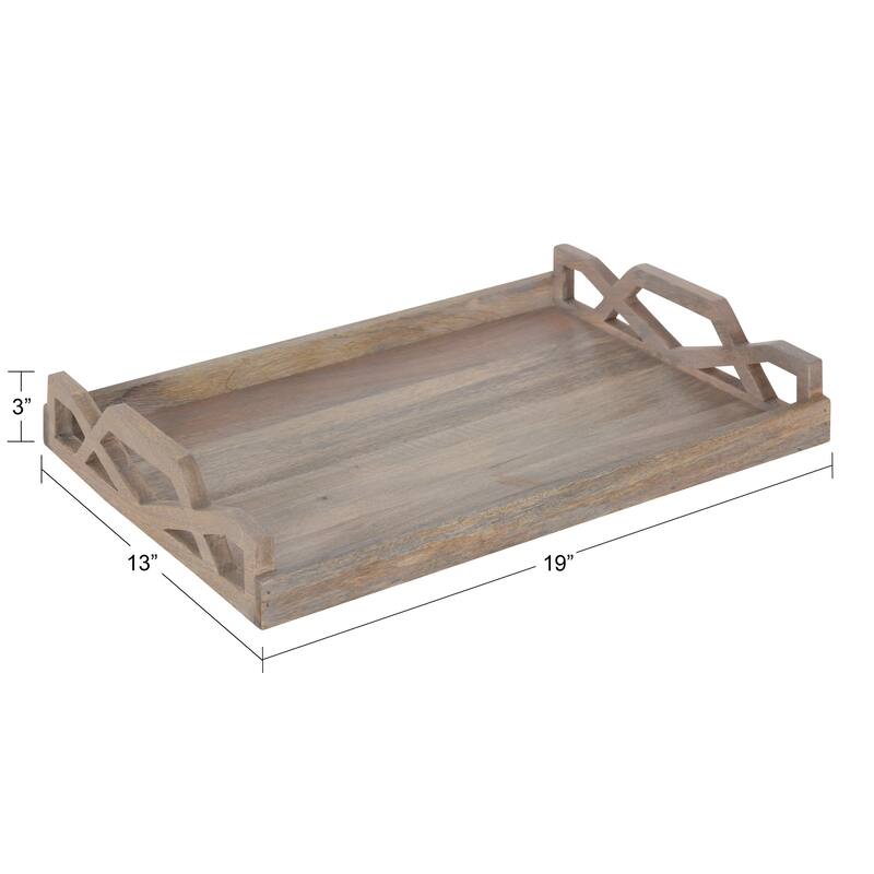 Kate and Laurel Grassley Decorative Wood Tray - 13x19