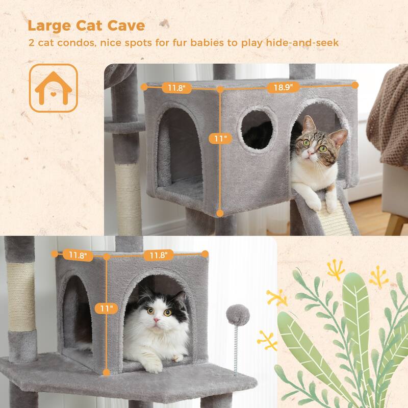 Cat Tree Tower Large Scratching Posts Tower for Bigger Cats