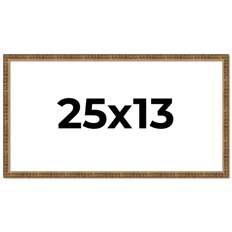 25x13 Frame Gold Solid Wood Picture Frame - Complete Modern Photo