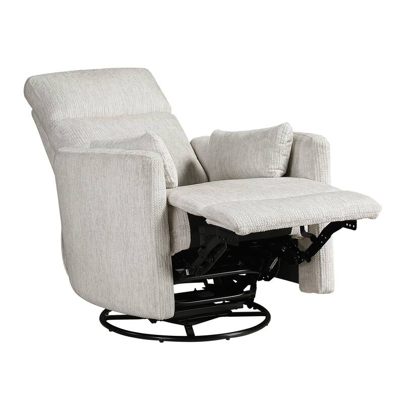 Abbeville 33" Microfiber Manual Swivel Glider Reclining Chair