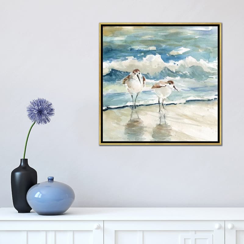 iCanvas "Beach Birds" by Carol Robinson Framed Canvas Print