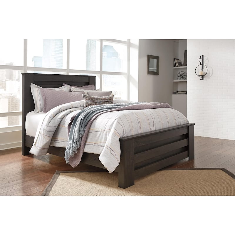 Brinxton Black Panel Bed
