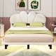 preview thumbnail 15 of 44, LED Low Profile Bed Platform Bed Frame with Cloud-Shaped Headboard