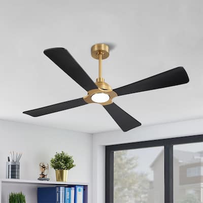 MLiAN 56" 4 Blades Indoor LED Ceiling Fan with Remite Control - 56 inch