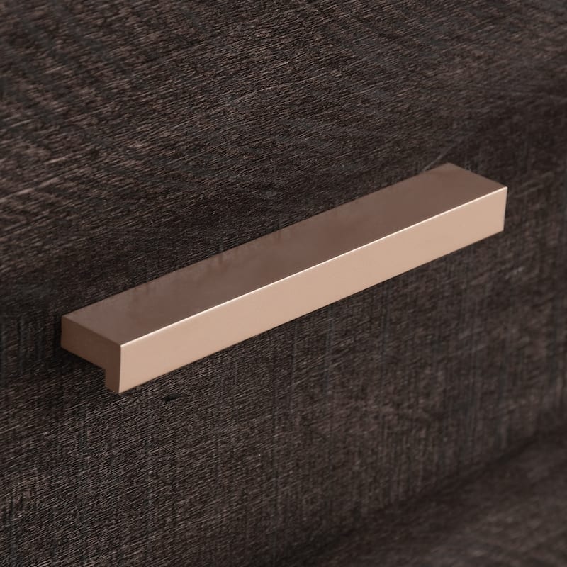 Wood Credenza with Spacious Cubbies, Black - 60.00" W x 15.51" D x 21.97" H