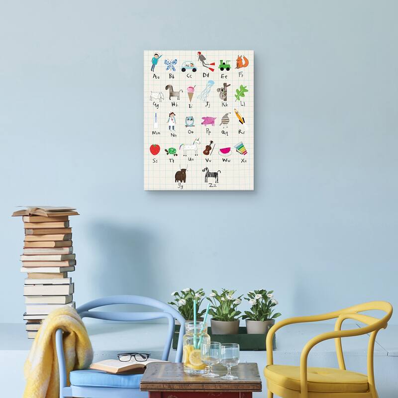 Astronaut Alphabet by Lisa Stickley Canvas Art Print