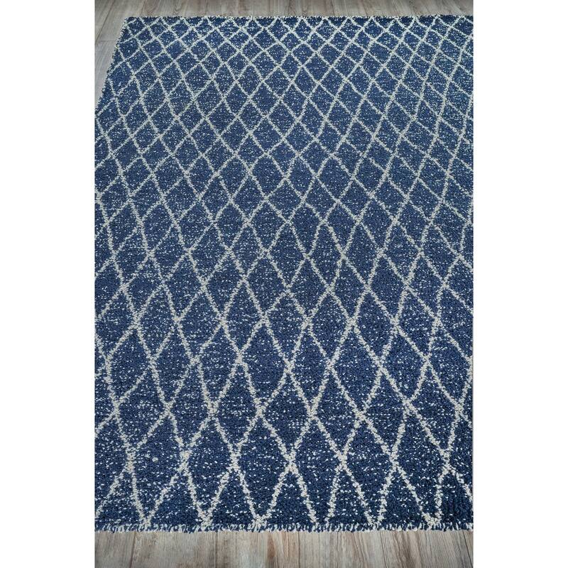 Giorgio Indoor Outdoor Reversible Navy/Ivory Area Rug.