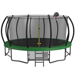 Trampoline with Basketball Hoop with Ladder ,Shoe Bag and Galvanized Anti-Rust Coating