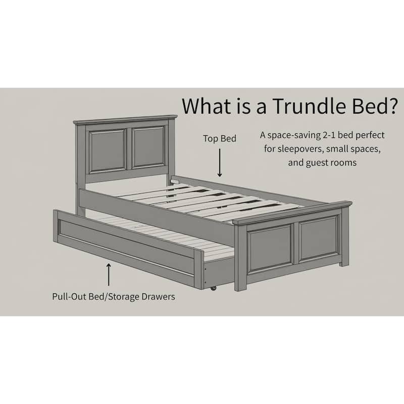 Heritage Solid Wood Twin Trundle Bed