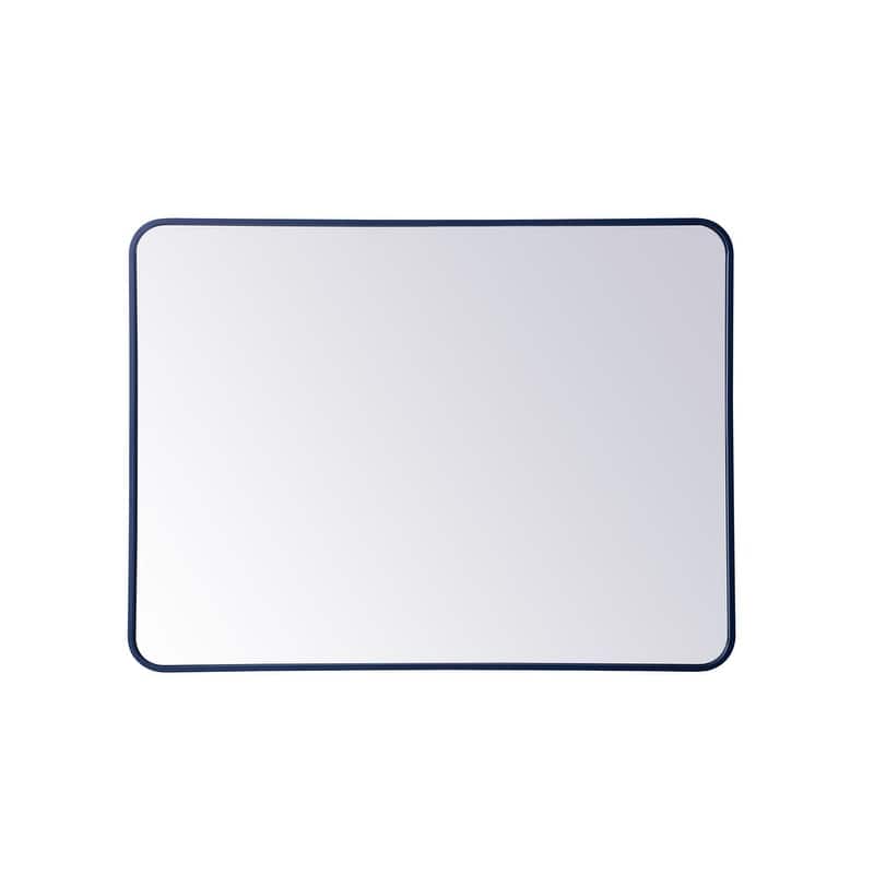 Ezra Soft Corner Metal Rectangular Mirror