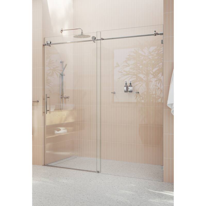 Glass Warehouse 68 in. - 72 in. x 78 in. Frameless Sliding Shower Door