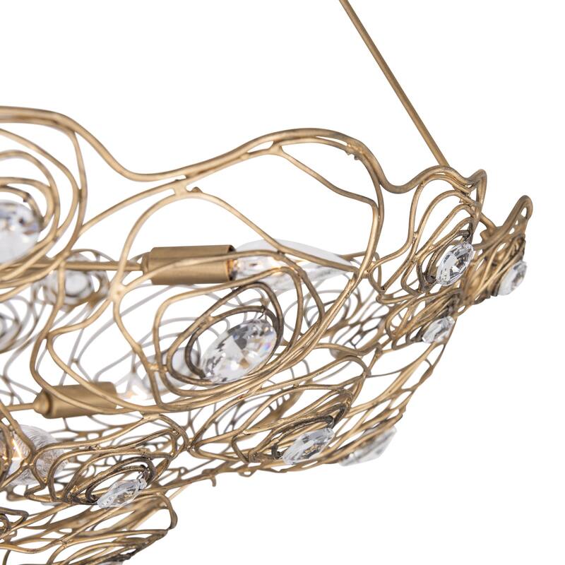 Varaluz Ethereal Rose Inverted Pendant Light - Havana Gold Ombre