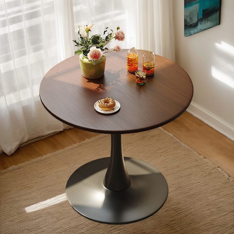 Versatile Modern Round Dining Table with Sturdy Construction and Stylish Design