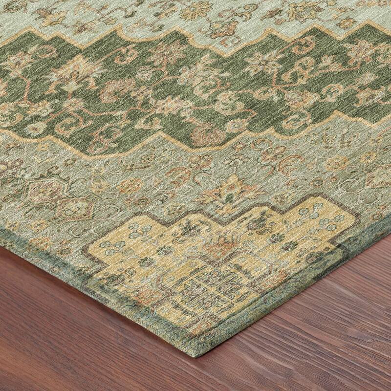 Machine Washable Indoor/ Outdoor Traditional Karachy Chantille Rug