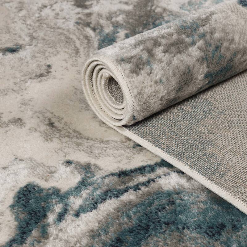 Superior Morwenna Modern Abstract Watercolor Indoor Area Rug or Runner