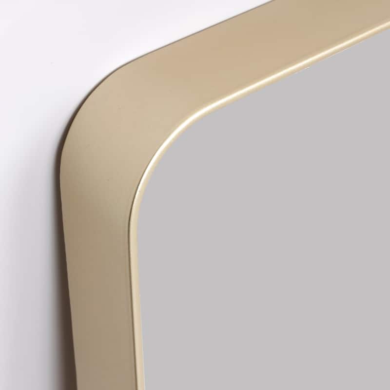 American Furniture Classics Model Gold Framed Rounded Corner Mirror