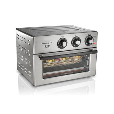 Air Fryer Countertop Toaster Oven, 6 Cooking Functions, Classic Silver Finish, 31225