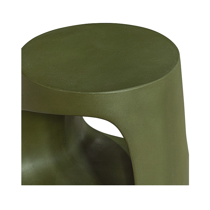 Aurelle Home Roscoe Modern Tall Geometric Concrete Stool