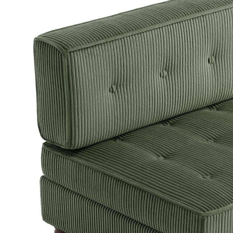 Modern Corduroy Corner Armchair Armless Chair sofa