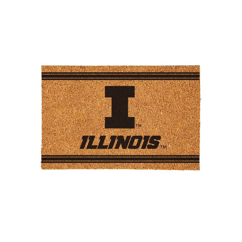 University of Illinois Monochrome Indoor/Outdoor Coir Door Mat