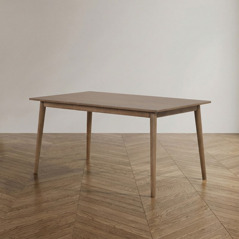 Furniture of America Zailen Mid-Century Modern Walnut 60-inch Solid Wood Dining Table - Walnut