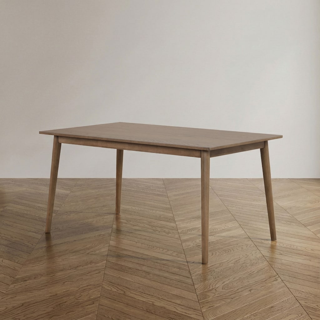 Furniture of America Zailen Mid-Century Modern Walnut 60-inch Solid Wood Dining Table