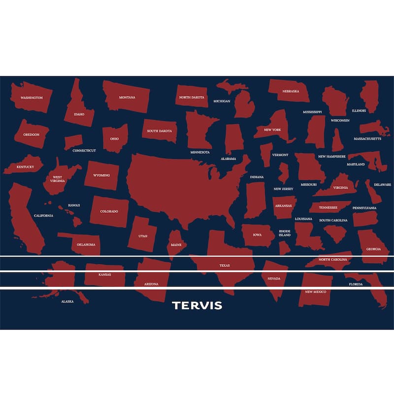 Tervis Traveler Americana Stateside Triple Walled Insulated Travel Tumbler, Stainless Steel