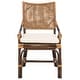 preview thumbnail 6 of 34, SAFAVIEH Donatella Coastal Rattan Cushion Chair - 22" W x 24" L x 37" H