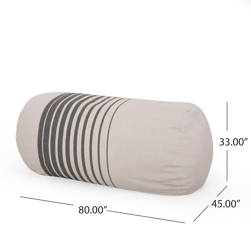 Hudgeons Indoor Striped Bean Bag by Christopher Knight Home
