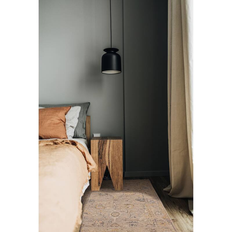 ECARPETGALLERY Hand-knotted Modern Oushak Light Grey Wool Rug - 4'0 x 5'10