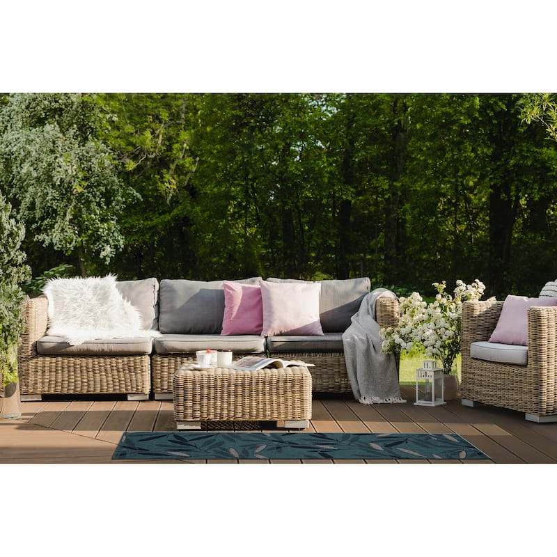 Modern Textured Cut Pile Rectangle Area Rug - 5.3x 7.6