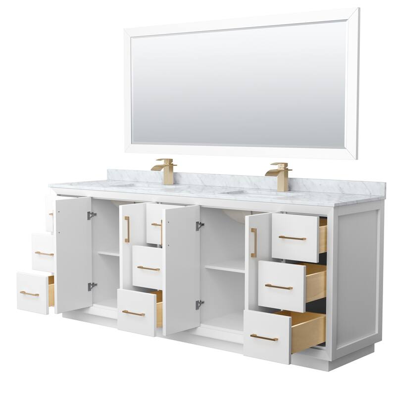 Wyndham Collection WCF414184D-NAT-UNSM70 Strada 84" Free Standing
