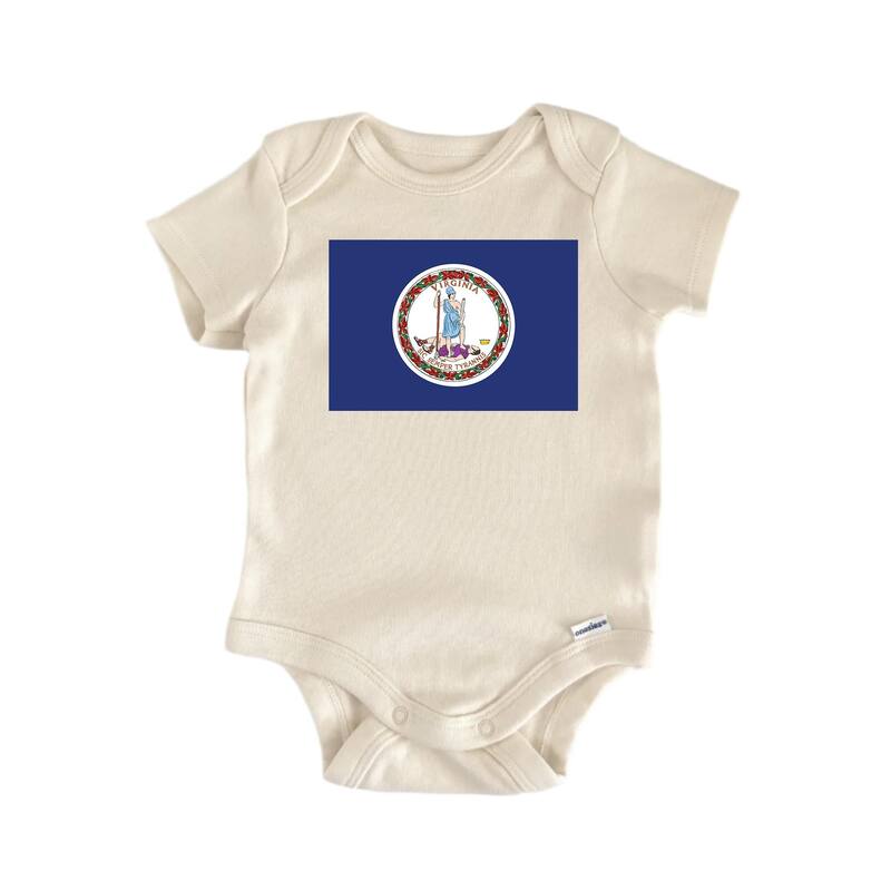 Virginia - Baby Boy Girl Clothes Infant Bodysuit Funny Cute - White - 6-9M
