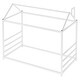 preview thumbnail 24 of 22, Playful House-Shaped Design Platform Bed with Roof and Chimney Design,Black