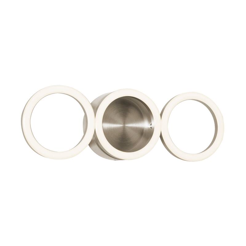 Glo 14" LED Wall Sconce - 3000K - 14.17"L x 2.5"Ext x 4.75"H - Satin Nickel