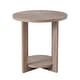 preview thumbnail 4 of 22, COZAYH Farmhouse Coffee Table with Storage Shelf, Rustic Round Country Accent Table with Stunning Radial Pattern, End table