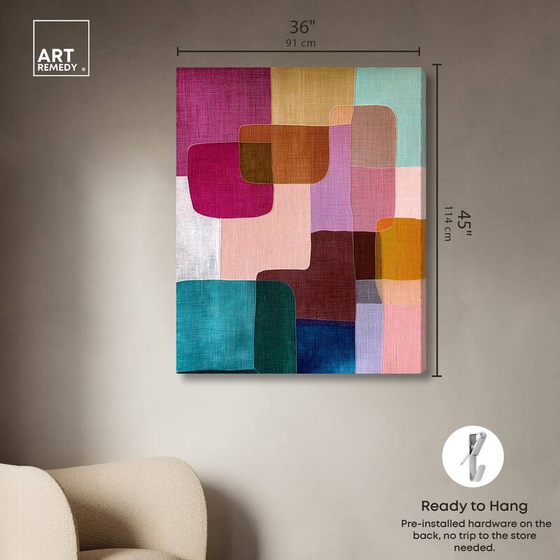 Color Block Cadence III Canvas by Art Remedy, Gallery Wrapped