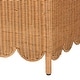 preview thumbnail 5 of 7, Teresa Bohemian Light Honey Scalloped Rattan Ottoman Bench