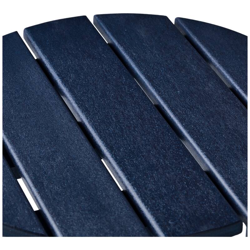 Laguna Outdoor Folding Adjustable Adirondack Chair with Hideaway Ottoman & Round Side Table