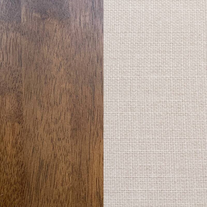 Linus Modern Upholstered Dining Chair, Solid Rubberwood Legs