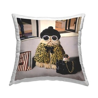 Stupell Industries Sassy Glam Cat Designer Fashion Couture Handbag  Decorative Printed Throw Pillow by Lucia Heffernan - Bed Bath & Beyond -  36195432