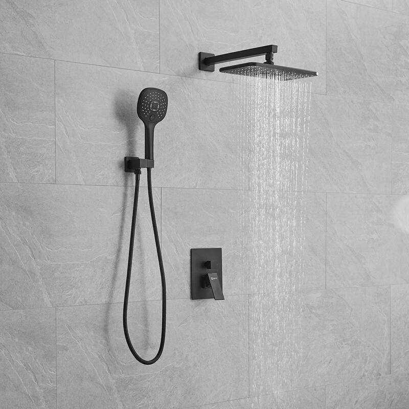 WIZ Single Handle Wall Mount Shower Head with Hand Shower Faucet